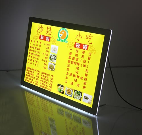 Porte-affiche lumineux led